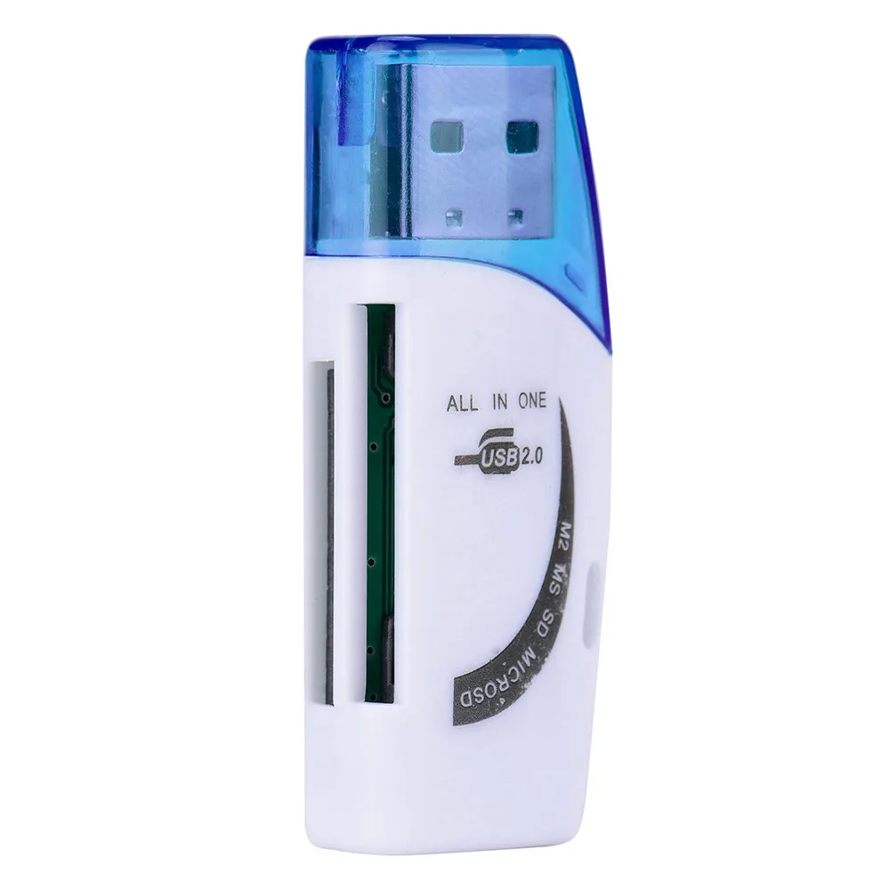 Горячая продажа кардридер для Micro SD SDHC TF M2 MMC MS PRO DUO все в 1 USB 2 0 мульти памяти Прямая