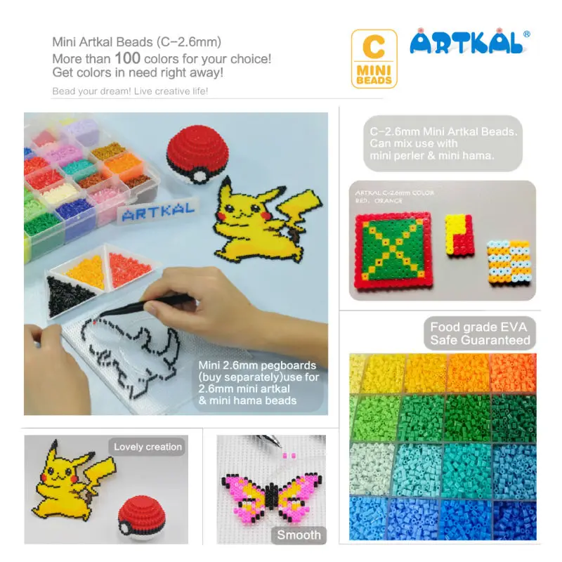 28 цветов artkal/термомозаика коробка набор с Pegboards DIY модные ювелирные изделия