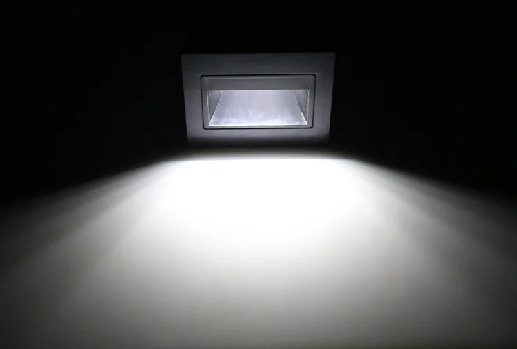 White light 100-240V квадратный светодиодный ночной Светильник 1,5 w встраиваемыое в пути стены стопы Светильник СВЕТОДИОДНЫЙ Лестница/шаг теплый/холодный белый/синий светильник - Испускаемый цвет: White light