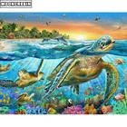 Полностью квадратная дрель 5D Diy алмазная живопись морская черепаха ручная работа 3D Алмазная вышивка набор крестиком Мозаика Ремесло Декор подарок