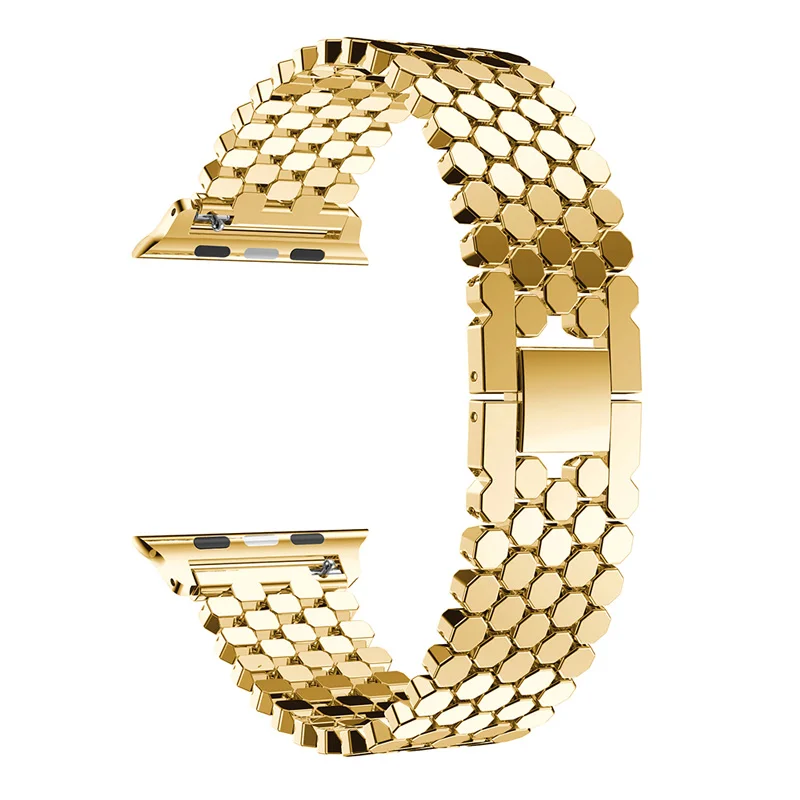 gold Ремешок OSRUI из нержавеющей стали для Apple Watch 4 Band 44 мм 40 мм iwatch 4 3 2 1 42 мм/38 мм браслет на запястье ремешок для часов ремень - Цвет ремешка: gold