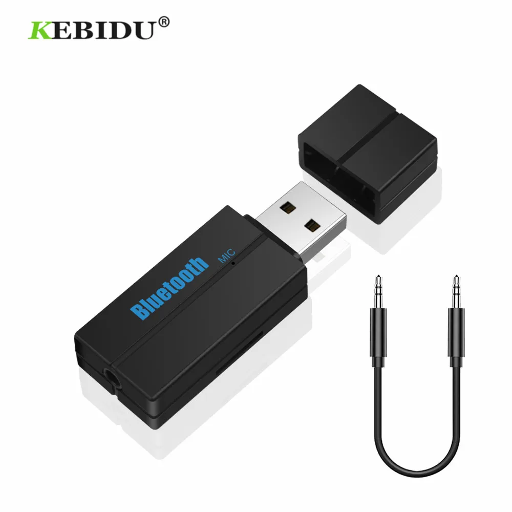 KEBIDU bluetooth-приемник USB Bluetooth AUX 3,5 мм беспроводной адаптер ключ аудио домашний динамик v4.2 приемник для Автомобильная поддержка TF