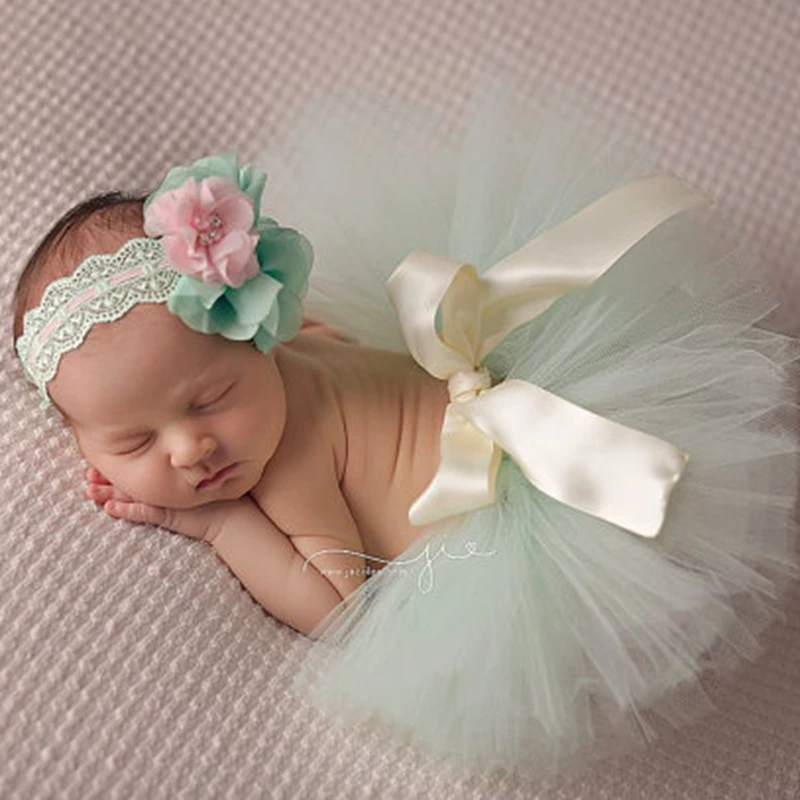 Юбка пачка для новорожденных оголовье набор Нижняя юбка Подставки фотографий на