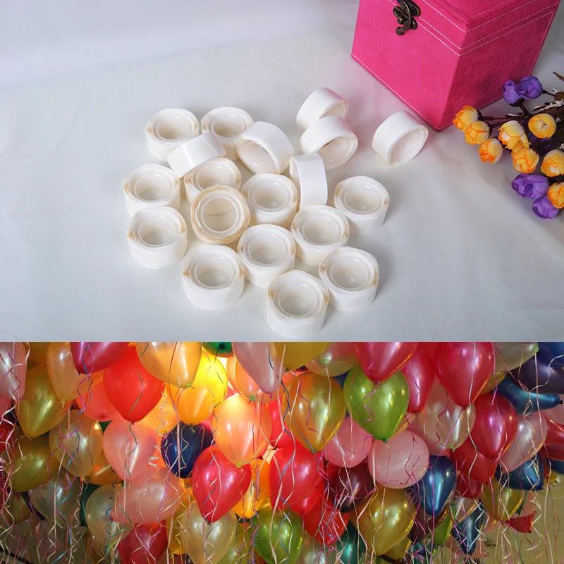 200 шт. в горошек воздушная лента для шаров Легкая очистка двусторонняя клейкая