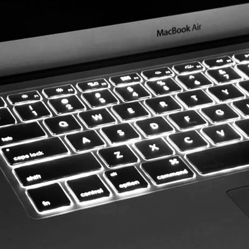 Мягкий и тонкий защитный чехол для клавиатуры из ТПУ с кристаллами US Macbook Air 11 6 13 3
