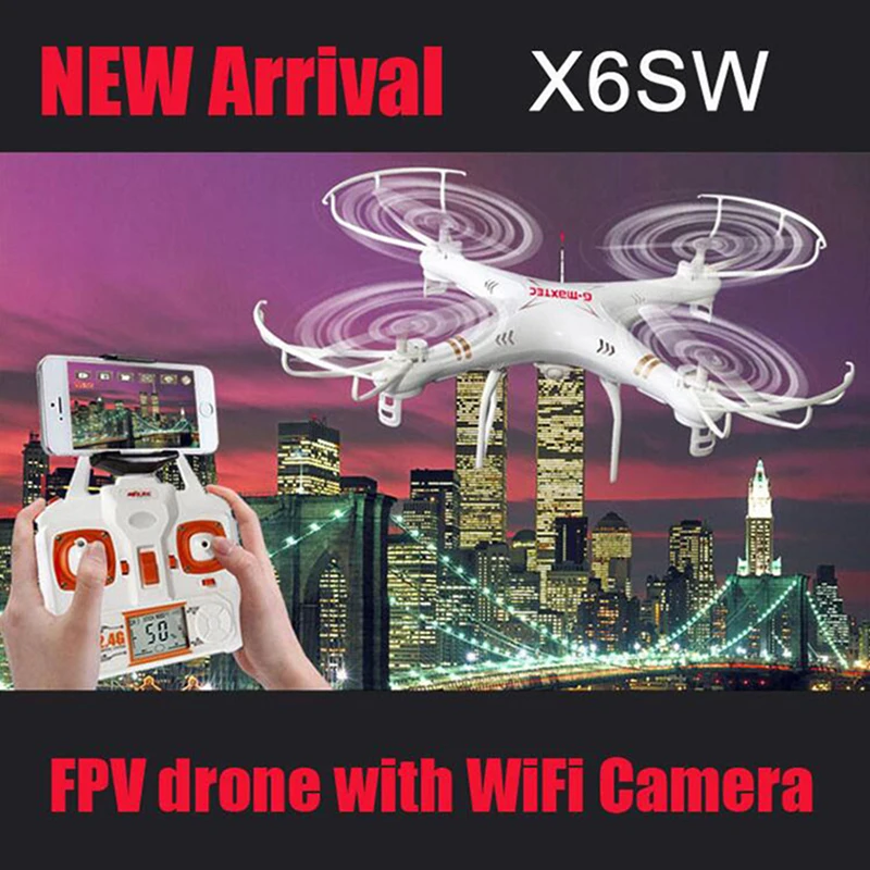 Квадрокоптер X6SW Дрон с камерой HD вертолет 4 канала Aviao беспроводные дроны Wi-Fi