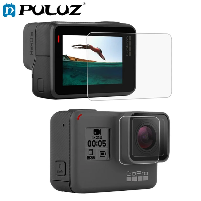 PULUZ закаленное стекло для объектива GoPro HERO 7 HD защита экрана + ЖК дисплей