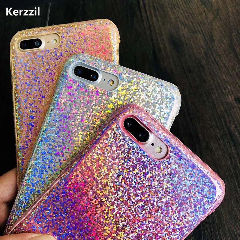 Модный Цветной чехол Kerzzil с лазерным змеиным узором для телефона Iphone 6 6S 7 8 Plus X из