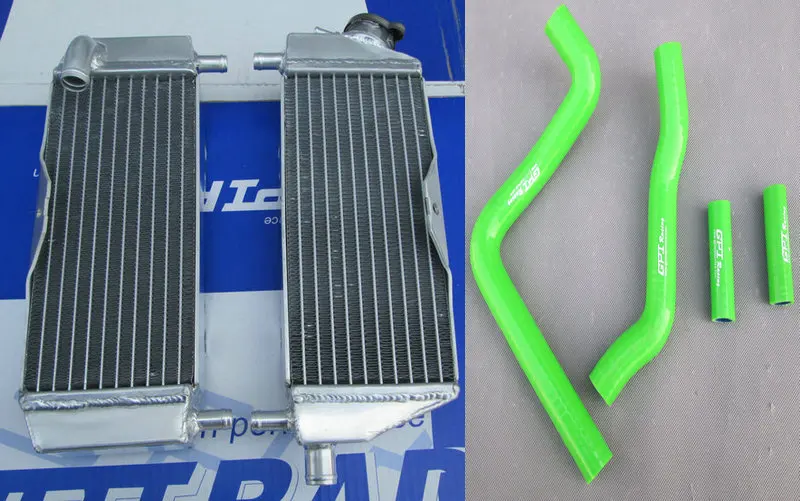 Новый для Kawasaki KX250 KX 250 2005 2006 2007 05 06 07 радиатор из алюминиевого сплава и шланг |
