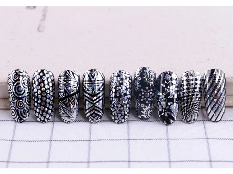 1 коробка 15 рулонов голографический набор фольги для ногтей TransparentNail Art Transfer sticker 2,5 см* 100 см Маникюр DIY Голографическая Наклейка украшения