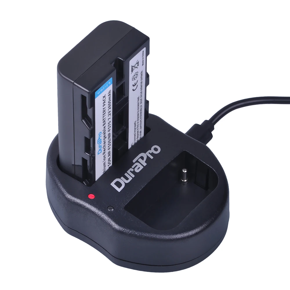 DuraPro 4 шт. Φ NP F550 F570 сменный аккумулятор + двойное зарядное устройство для Sony |