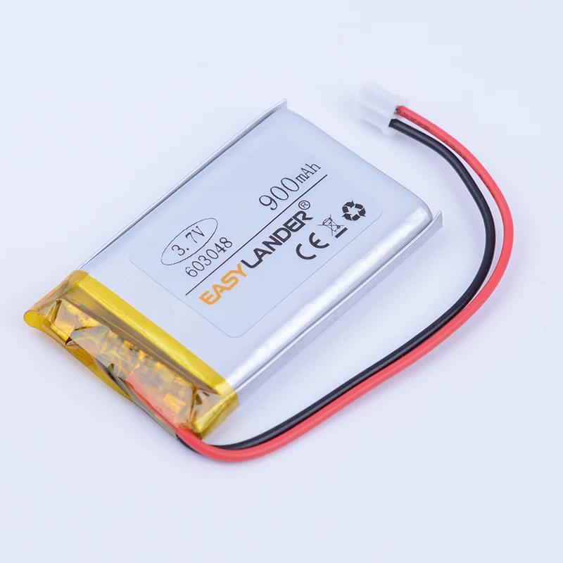 

603048 3.7V 900mAh Rechargeable li-Polymer Li-ion Battery For gaming Mouse MP3 MP4 GPS PSP DVR PDA LED Lampe speaker 063048