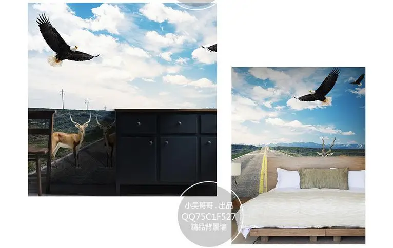 Custom photo wallpaper for walls 3 d wall murals Highway fawn animals mural background decor living room | Обустройство дома