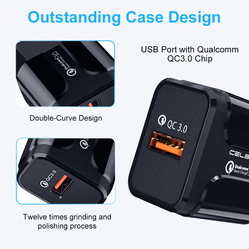 Быстрая зарядка 3 0 4 5 В А зарядное устройство Usb для iphone Xiaomi быстрая qc3.0 18 Вт