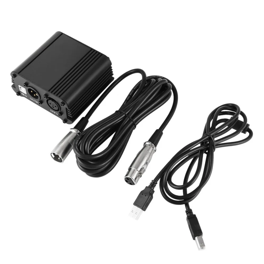 48 V 1-канальный Phantom Питание с один XLR аудио кабель для конденсаторный Студийный