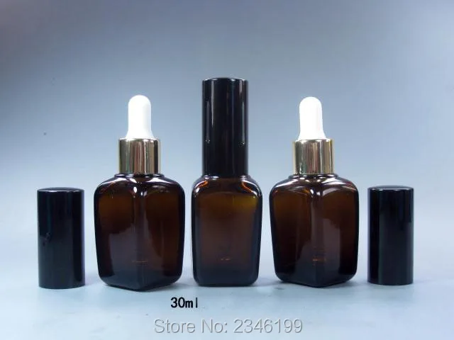 10 мл 15 20 30 50 КОРИЧНЕВЫЕ БУТЫЛКИ с пипеткой Квадратная бутылка для масла образцов