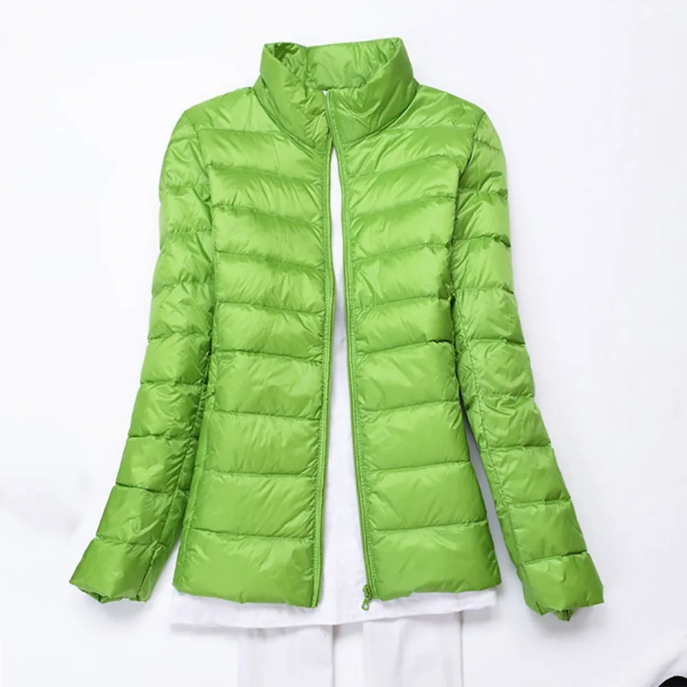 

2019 Winter 90% White Duck Down Jacket Women Autumn Slim Warm Coat Lady Ultralight Long Sleeve Down Coat Jacket Female Windproof