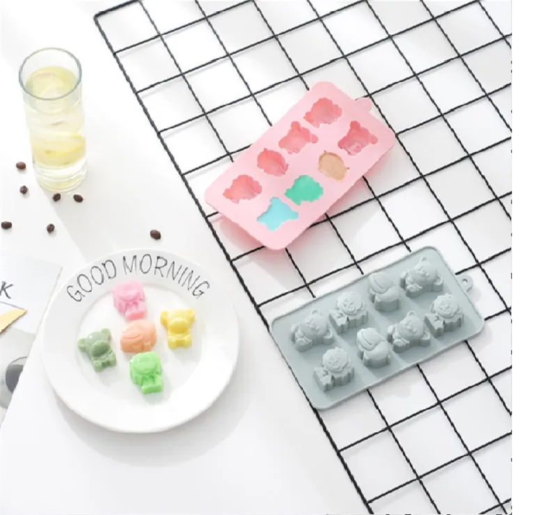 Мультяшные формы для выпечки в виде животных силиконовые кубики льда шоколадные