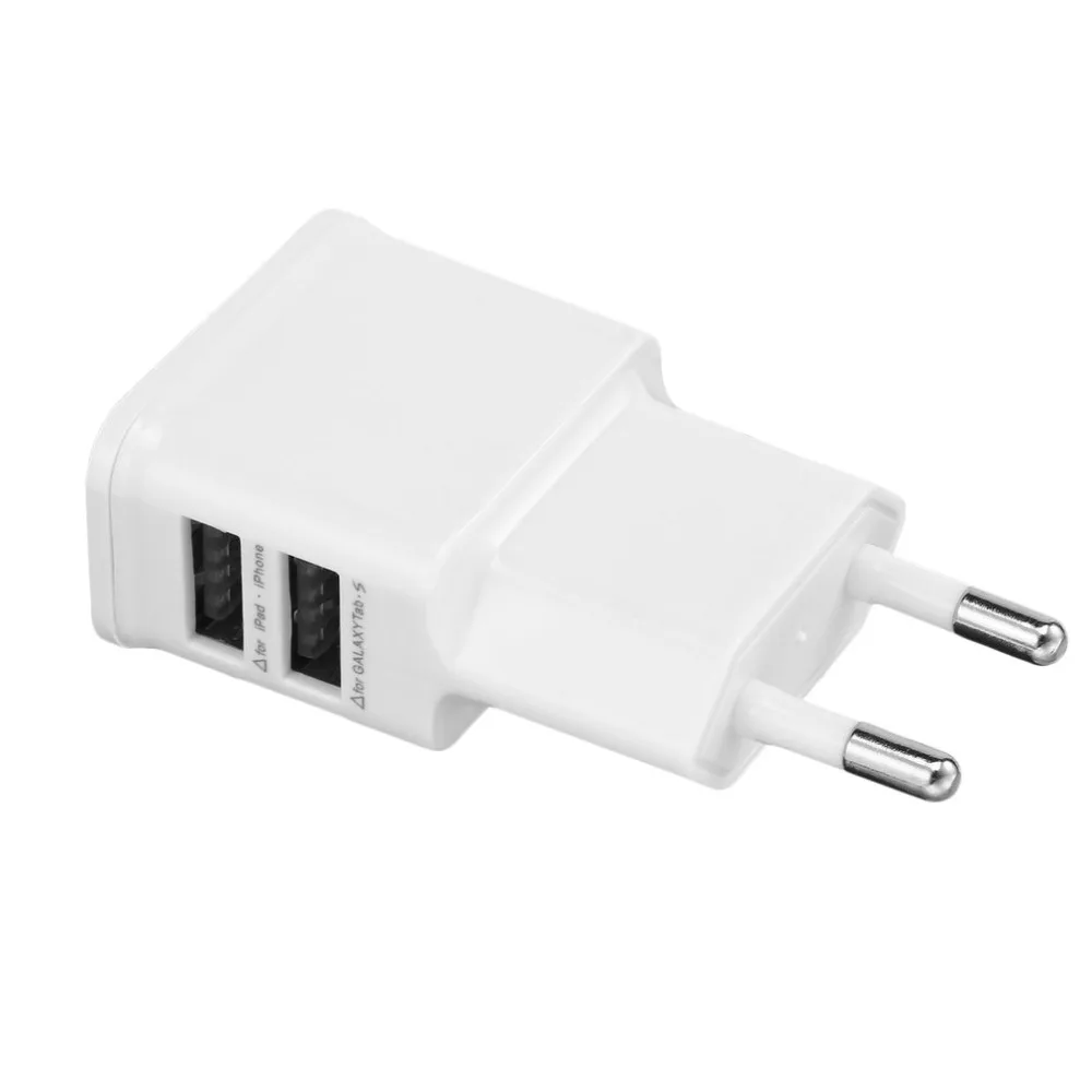 Двойной адаптер питания 2 а с портами USB ЕС для Samsung iPhone HTC MOTO Perfect-белый |