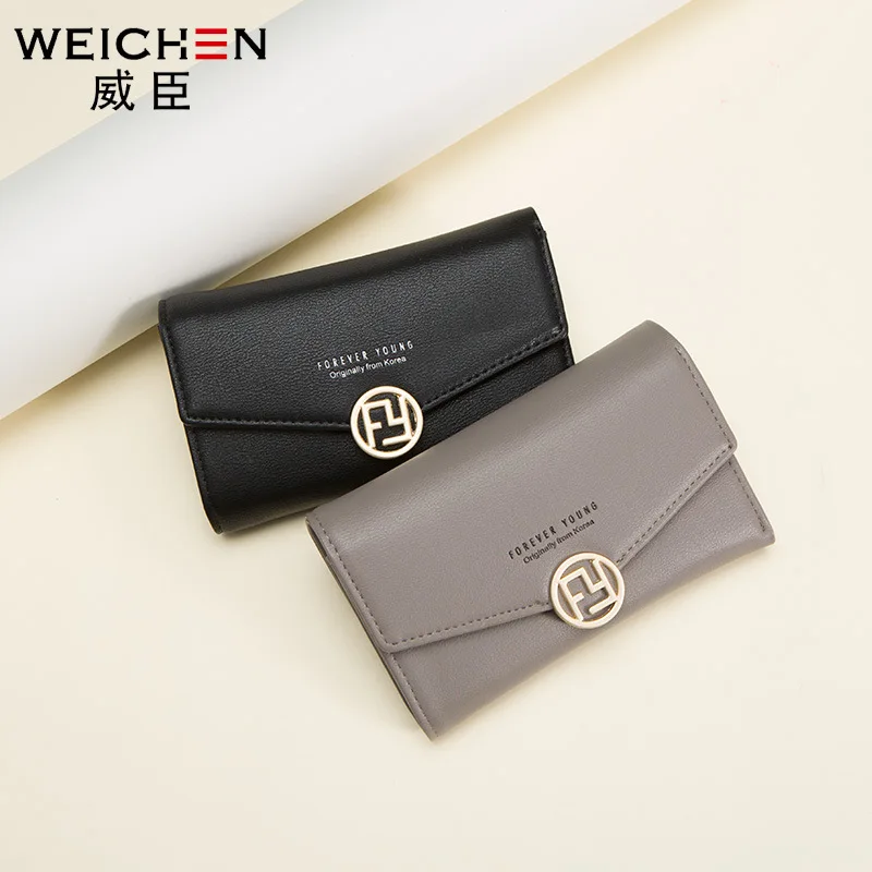 Модный женский кошелек из искусственной кожи в Корейском стиле с магнитной