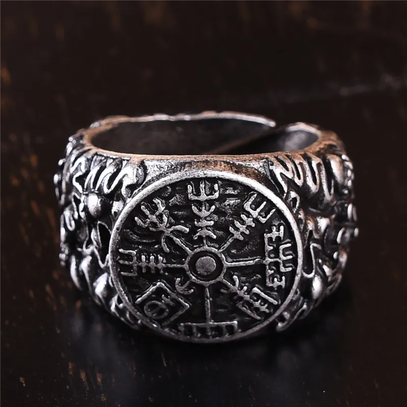 Vegvisir кольцо с компасом Amulet Jewelry языческое для женщин и мужчин этническое