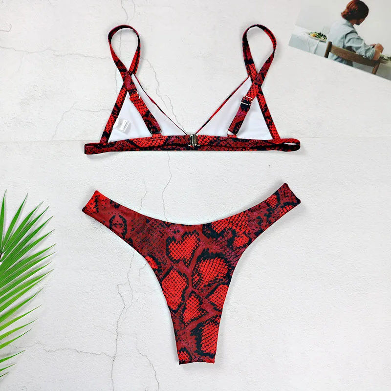 Новинка 2019 бикини с леопардовым принтом женская одежда для плавания женский