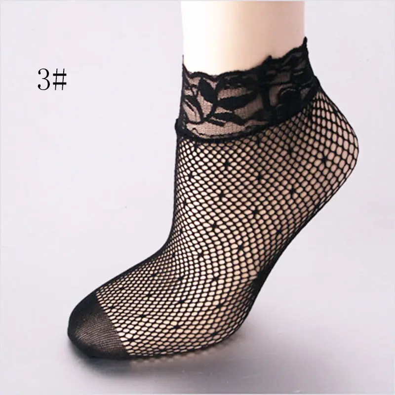 1 пара женские носки в стиле Харадзюку летние сексуальные мягкие черные
