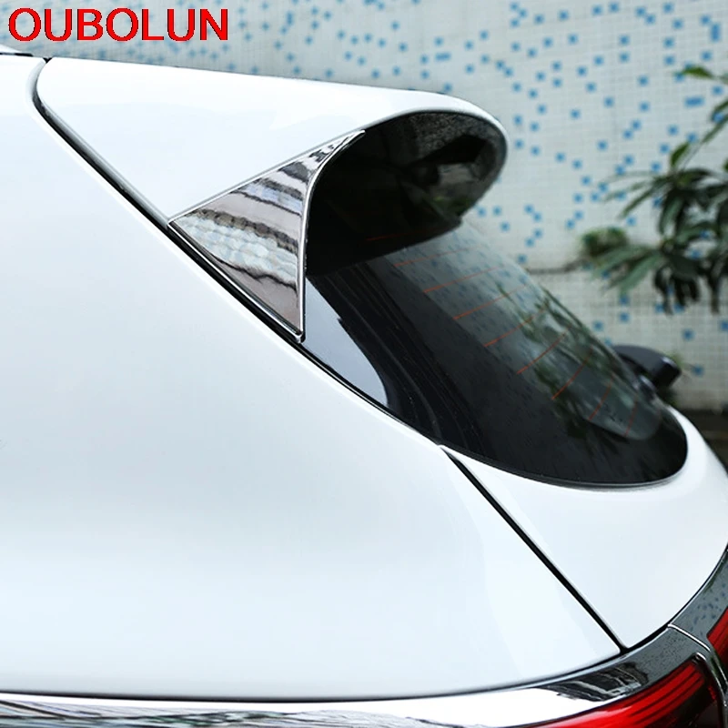 OUBOLUN ABS хром боковой задний спойлер крышка окна отделка конический столб
