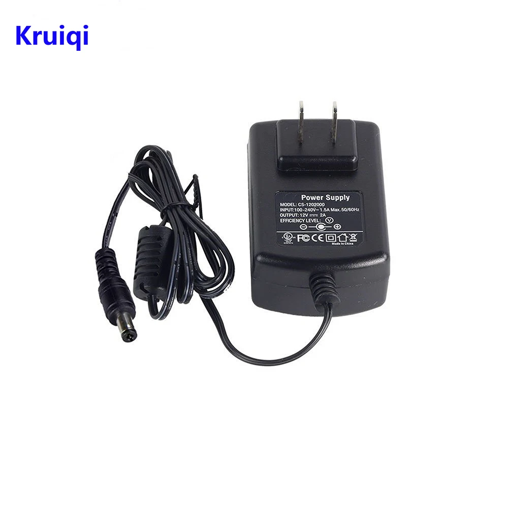 

Kruiqi DC 12V 2A 2000MA US CCTV Power Supply Adapter for Home Security Camera Surveillance System