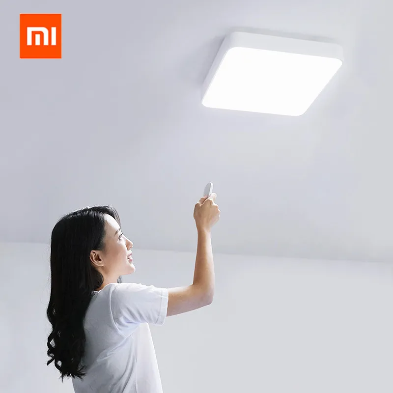 xiaomi mi jia Yee светильник, умный квадратный светодиодный потолочный светильник плюс, умный голосовой светильник/приложение для дома mi, управление для спальни, гостиной