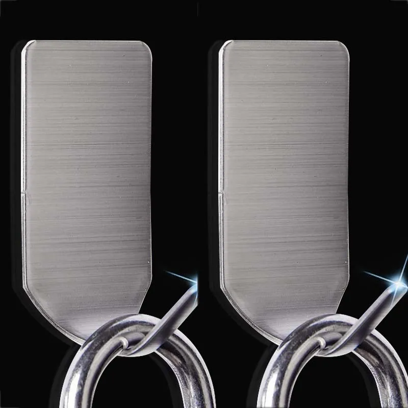 

Household Stainless Steel Hook Without Perforation Kitchen Bathroom Towel Hook Key Hanging Load-bearing 5Kg Strong Waterproof
