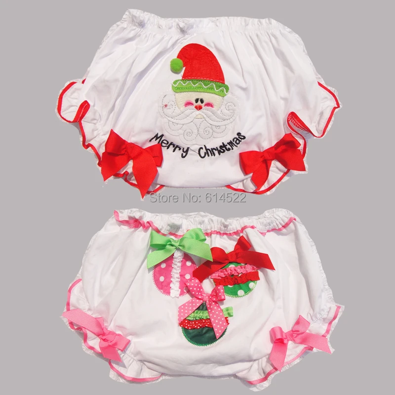 Рождественские гофрированные трусики шаровары для маленьких девочек шорты с