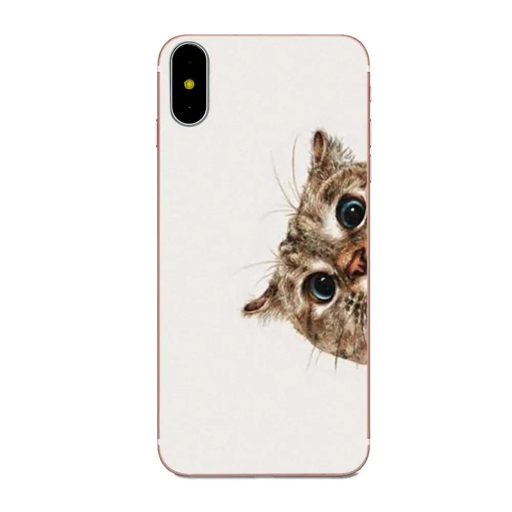 Любопытный Кот подкрадывающийся для Huawei Mate 7 8 9 10 20 P8 P9 P10 P20 P30 Lite Plus Pro 2017 Diy рисунок