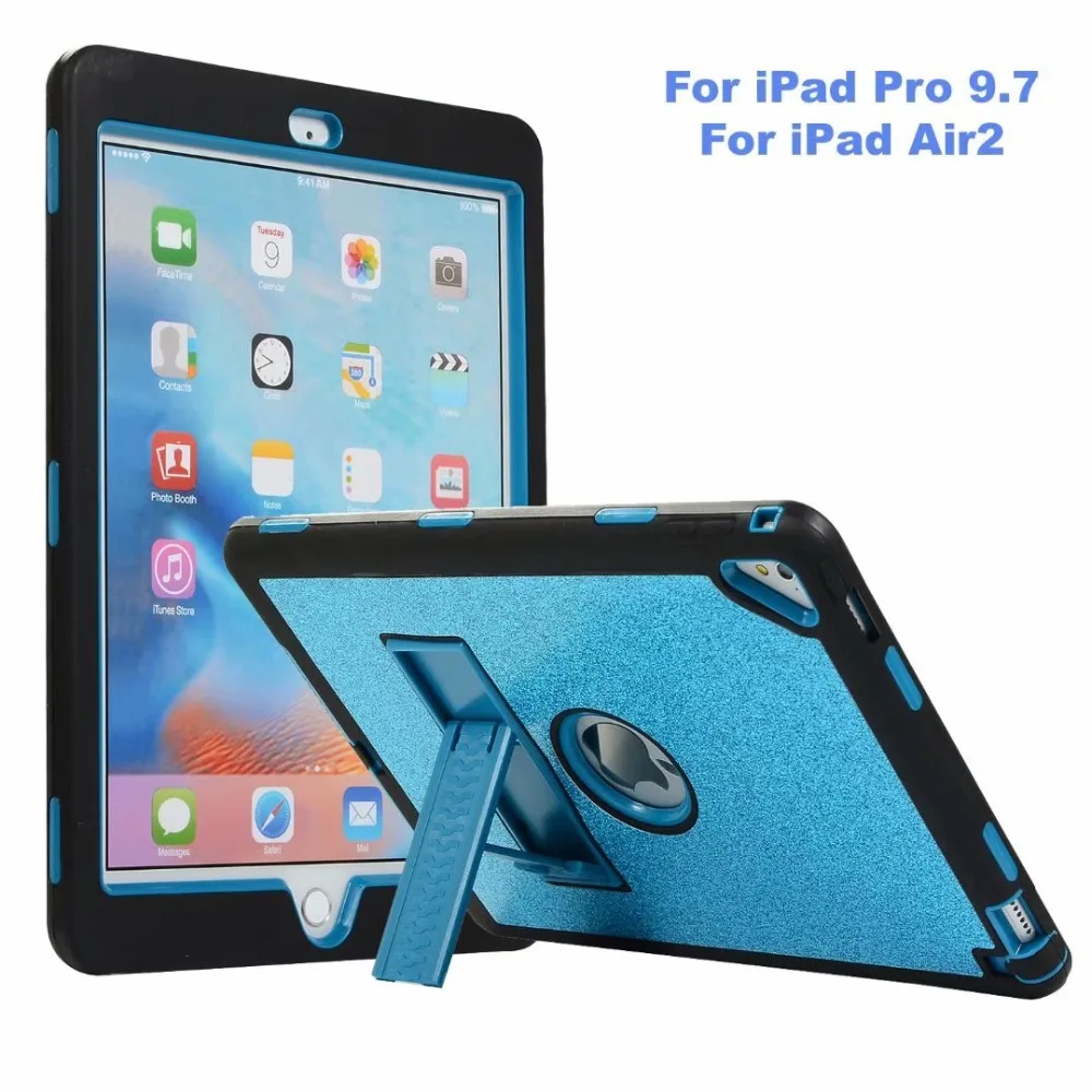 Чехол для Apple iPad6 Air 2 Мягкий Твердый защитный чехол-подставка передняя и задняя