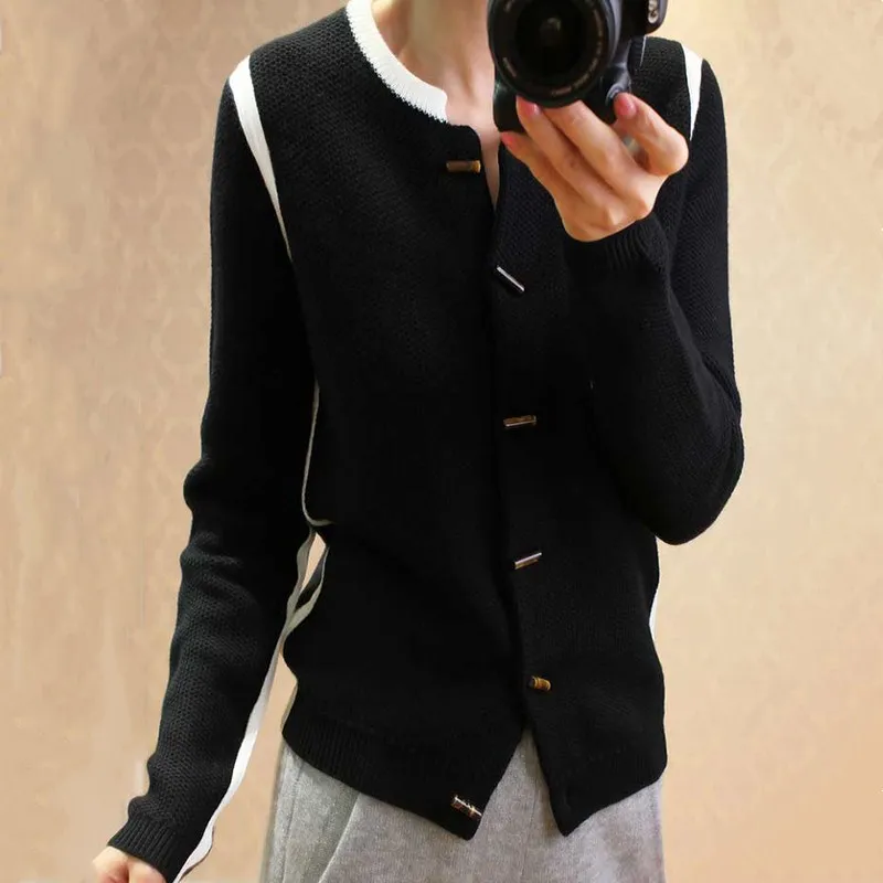 Новинка весна-осень Женский кашемировый кардиган HZYRMY однобортный СВОБОДНЫЙ