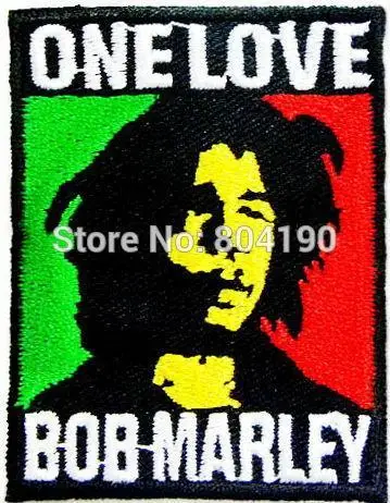 Bob Marley One Love вышитая Музыкальная Группа Логотип Железо на патч эмо гот панк