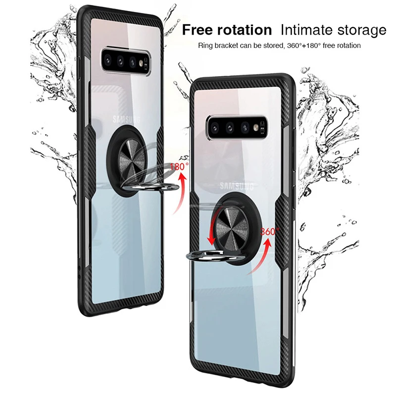 Гибридный чехол для Samsung Galaxy S10 Plus Lite 360 металлический магнитный держатель-кольцо