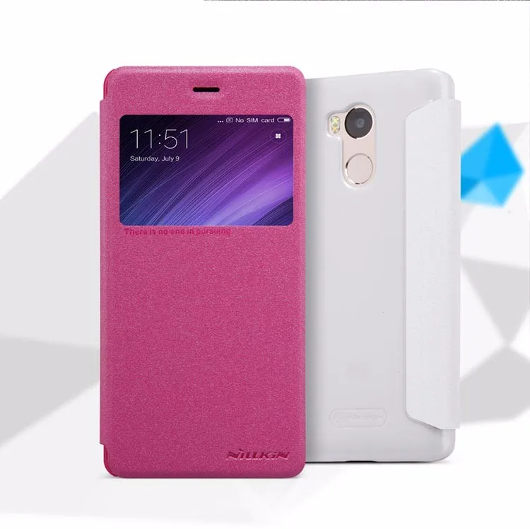Чехол для xiaomi redmi 4/4 Pro/redmi 4 Prime подлинный NILLKIN блестящий чехол-флип чехол Кожаный чехол для xiaomi redmi 4/4 Pro/4 Prime