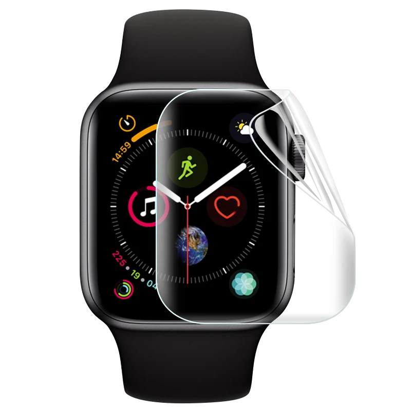 Мягкое закаленное стекло для Apple Watch 38 мм 42 40 44 серия 4 полное покрытие защита