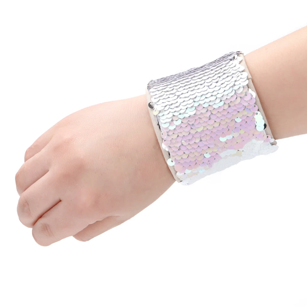 PIXNOR обратимые блесток Браслеты очарование блестки пощечину браслет ремешок