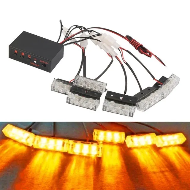 03016 Стиль автомобиля 12V 3X6LED 18LED красный стробоскопический светильник с 3 режим