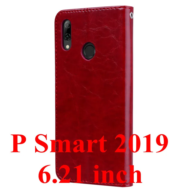 Для huawei P Smart чехол POT-LX3 POT-LX1 силиконовый кошелек кожаный чехол для huawei P Smart FIG-LX1 LX2 LX3 FIG-LA1 чехол флип - Цвет: Red