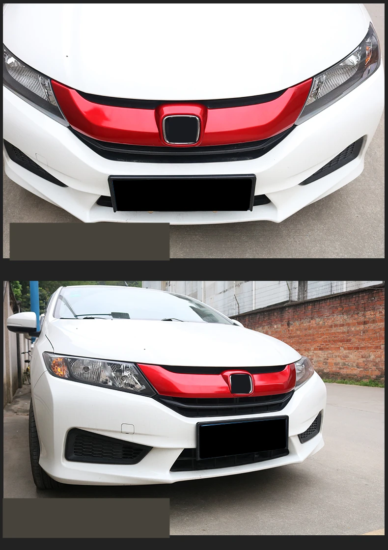 Для Honda City- бампер воздухозаборная решетка Планки передняя решетка полосы центр гоночный Чехол украшения аксессуары
