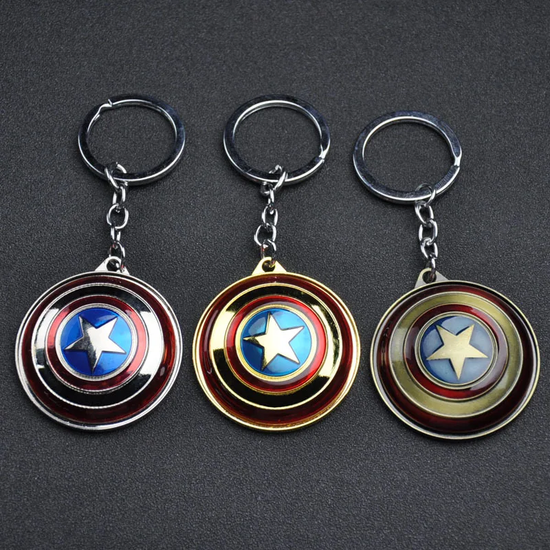 2019 Новый Мстители Капитан Америка брелок Superhero Звездные кулон щит аксессуары