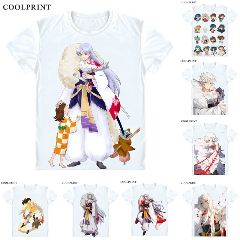 Sesshoumaru Sesshomaru Собаки Футболка с демоном Inuyasha феодальной сказка Повседневная