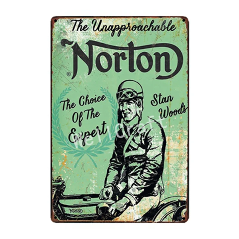 [WellCraft] Norton BSA металлические вывески настенный плакат доска мотор Фреска картина старинный Бар Паб Декор FG-211 - Цвет: SA 1820