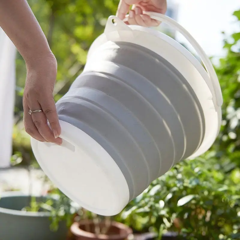 Складное круглое портативное ведро для мойки автомобилей 10л складное ванной