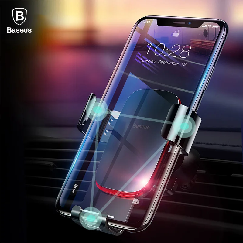 Универсальный автомобильный держатель для телефона Baseus iPhone Samsung S9 Plus Huawei с