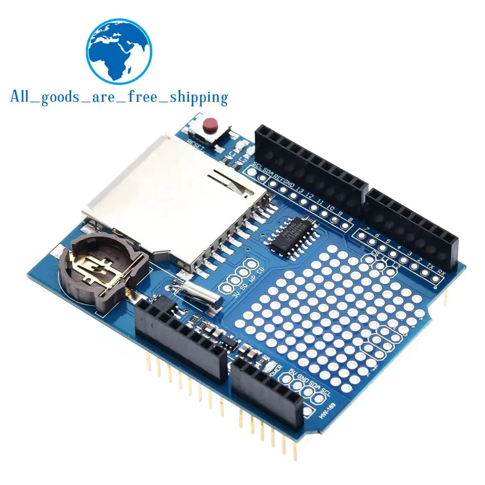Модуль регистрации данных TZT V1.0 для SD карты Arduino UNO|shield for arduino|shield arduino unoshield uno |