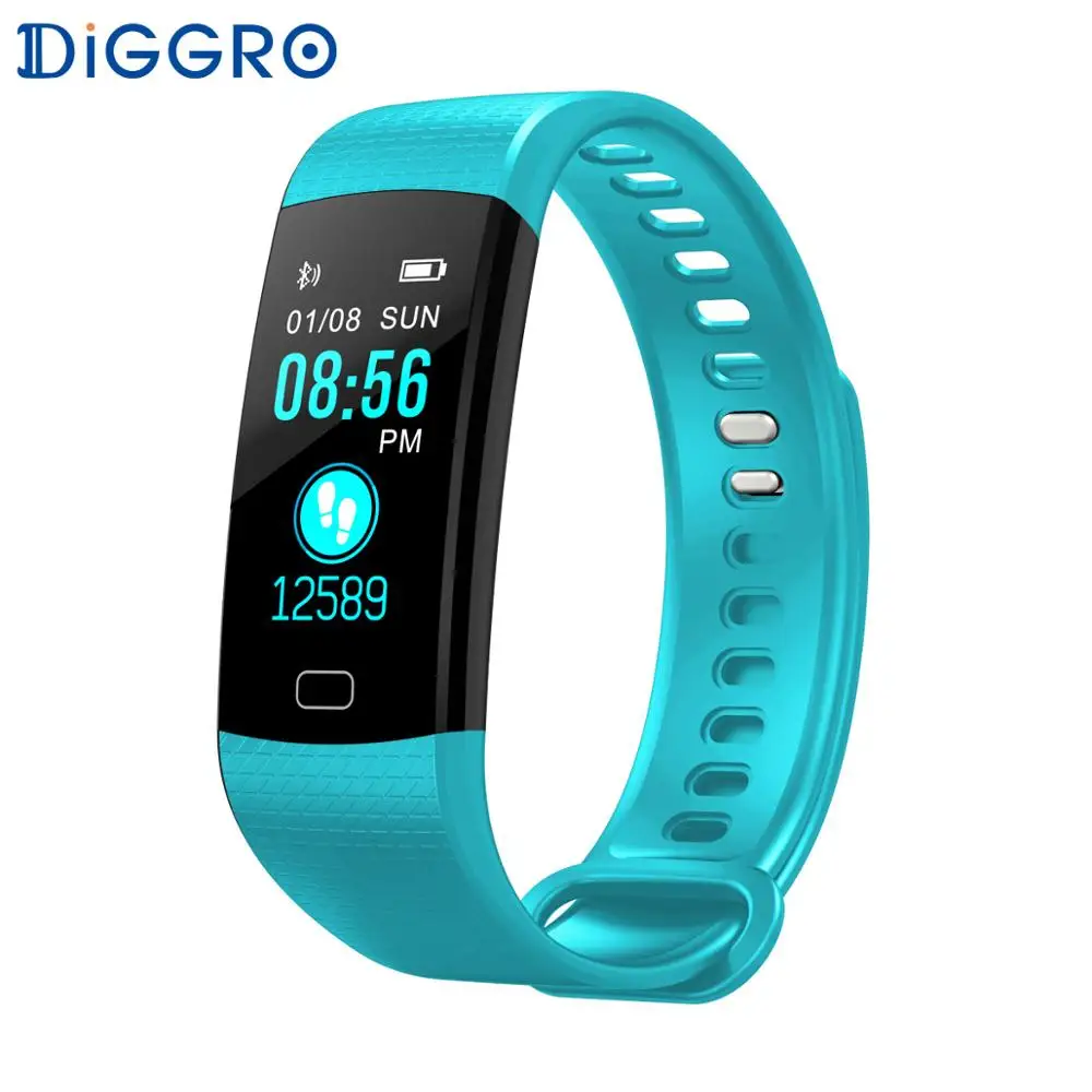 Light Blue Diggro DB07 умный Браслет пульсометр Монитор кислорода в крови IP67 фитнес-трекер для Andriod IOS - Цвет: Light Blue